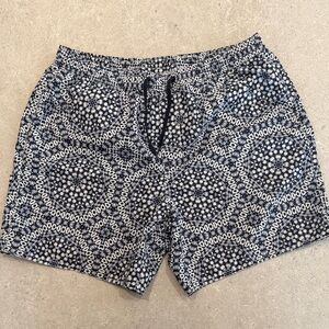 Coast to Coast Navy and White Patterned Swim Shorts